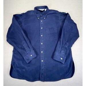 Vintage WOOLRICH Men's Large Chamois Shirt Ling‎ Sleeve Button USA